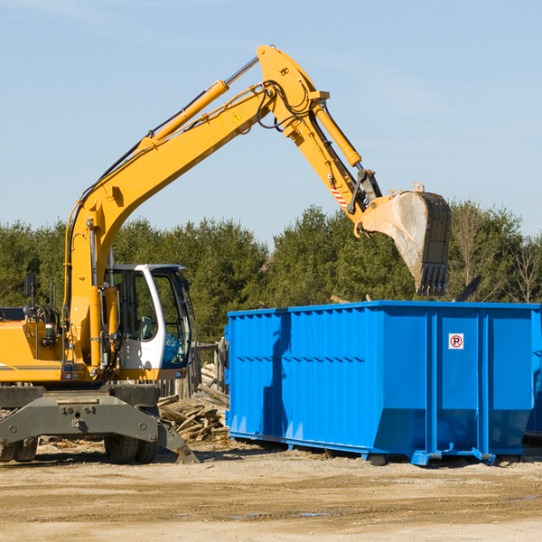 what are the rental fees for a residential dumpster in New Falcon